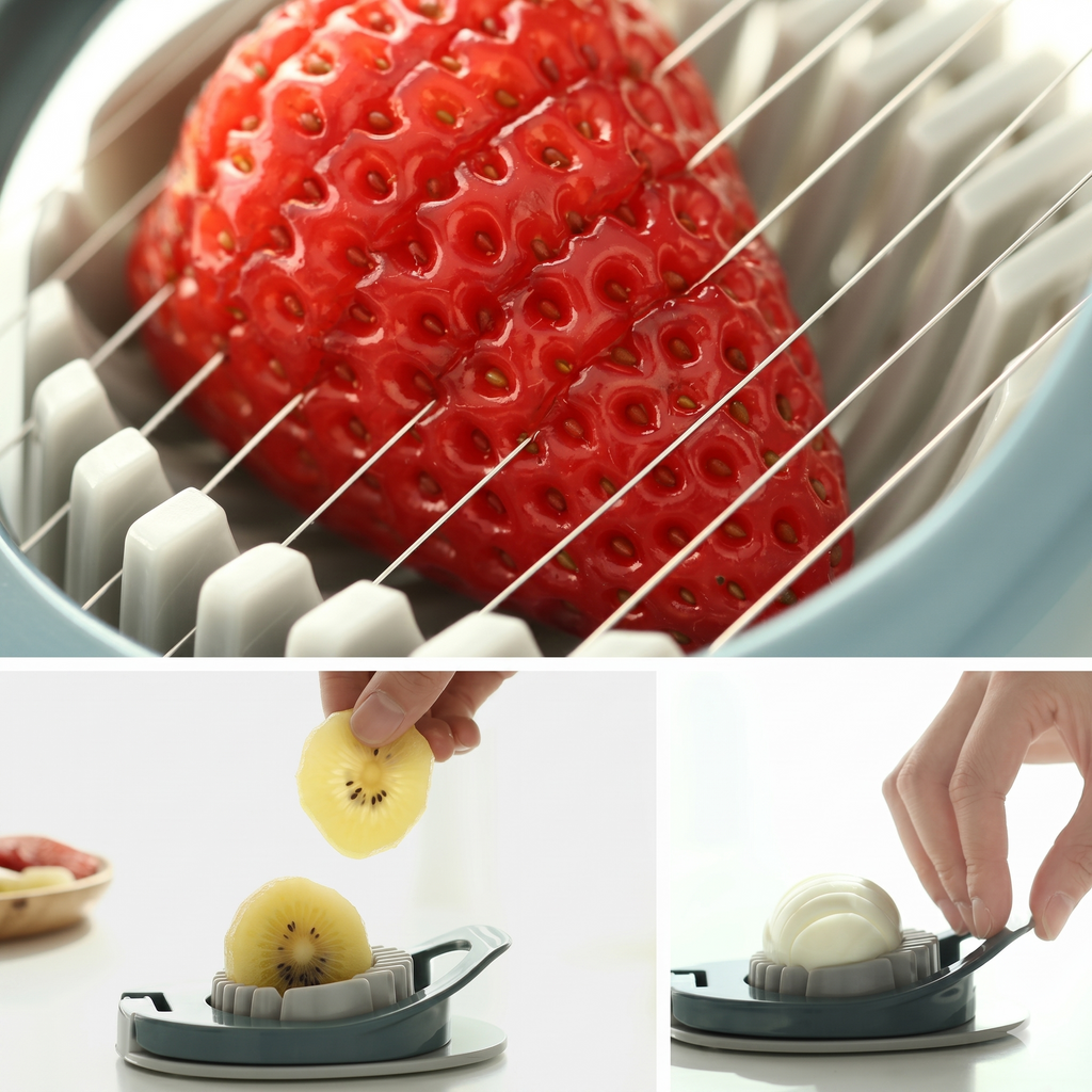 Premium Stainless Steel Wire & Aluminum Body Egg Slicer