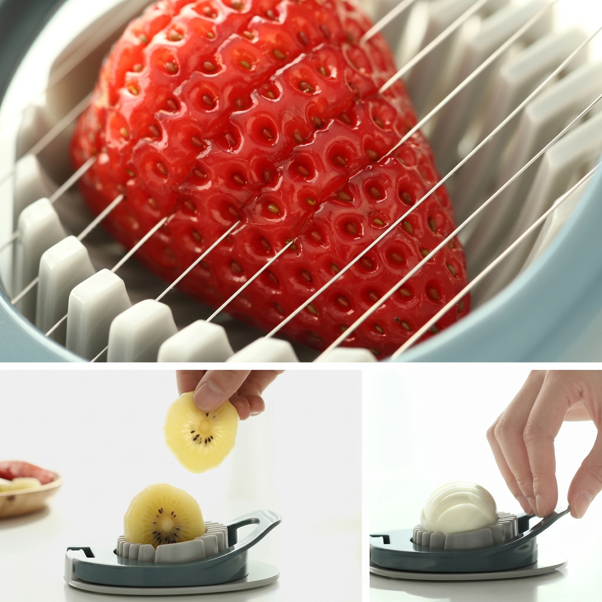 Premium Stainless Steel Wire & Aluminum Body Egg Slicer