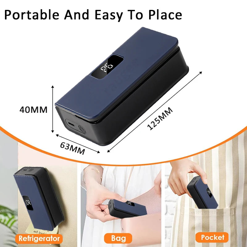2-in-1 Rechargeable Mini Heat Bag Sealer & Cutter with LED Display