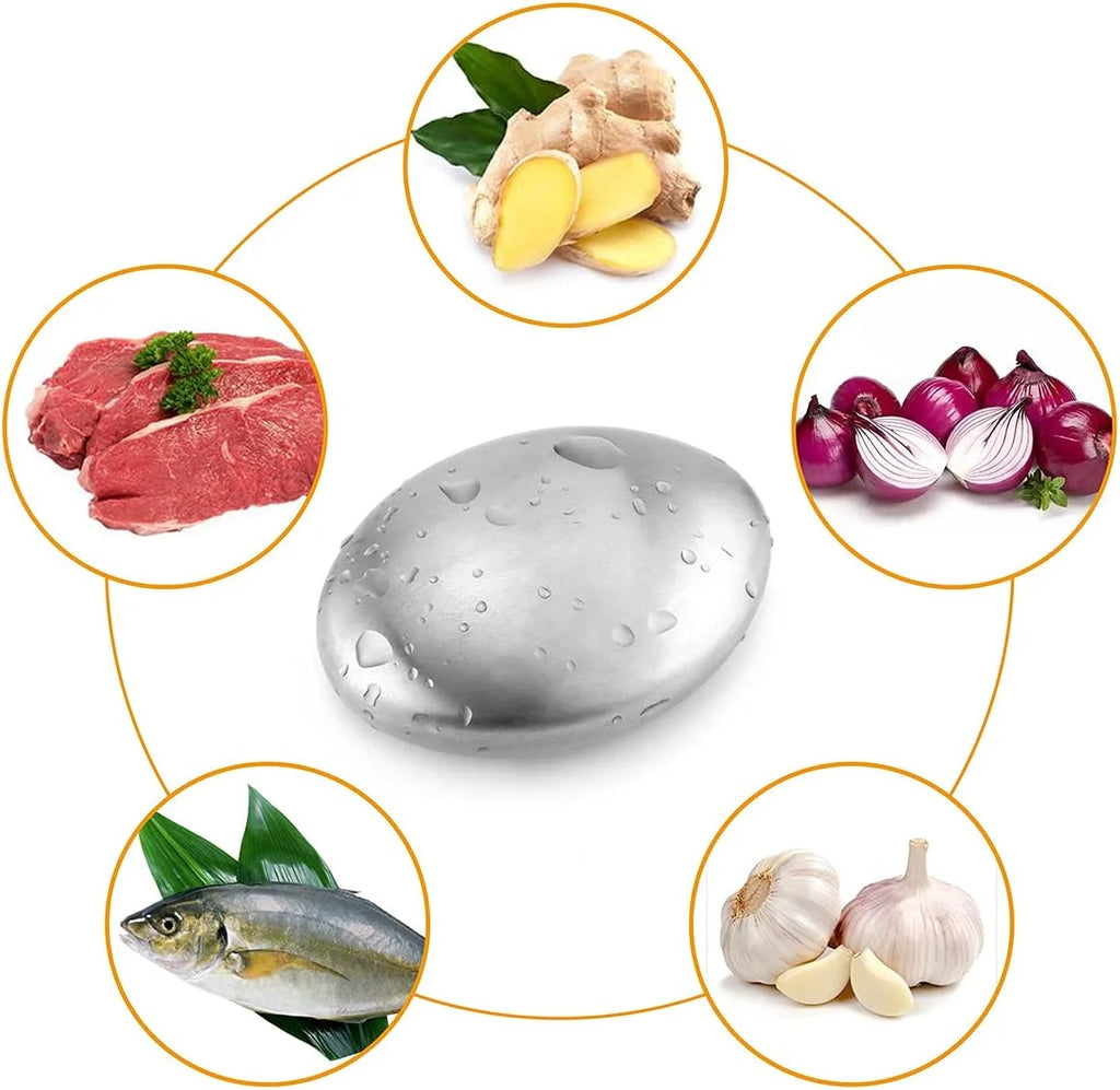 Stainless Steel Soap Bar – Reusable Hand Odor Eliminator for Garlic, Onion & Fish Smells